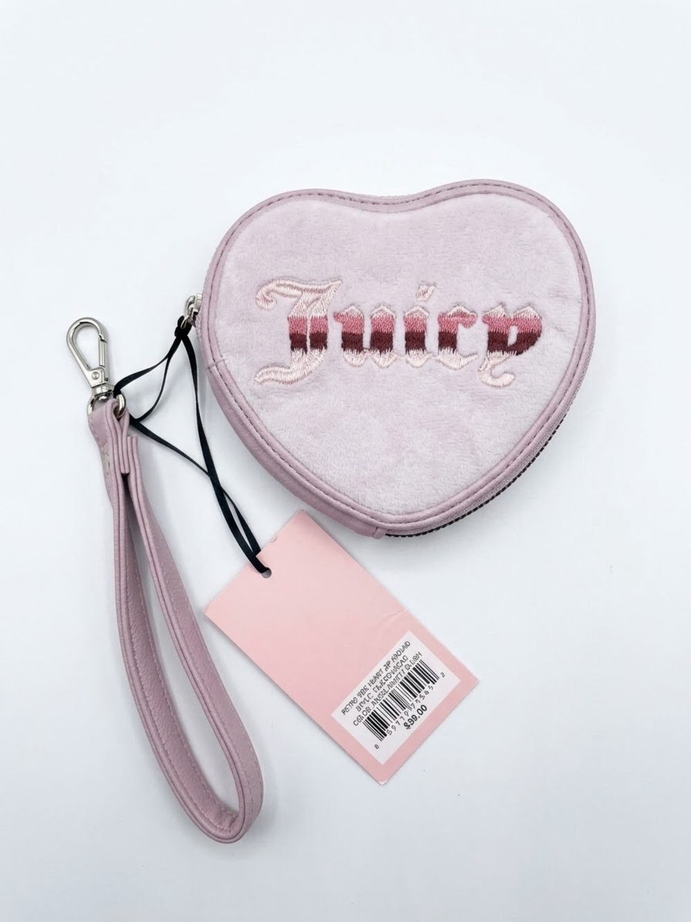 Juicy Couture Pink Heart Wristlet Coin Purse